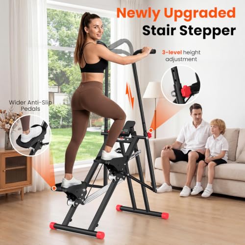 Image of RELIFE REBUILD YOUR LIFE Stair Stepper for Home Exercise,New Version Stair Climber with Adjustable Resistance, Vertical Climber Cardio Exercise Machine for Full Body Workout, Extended Step Range