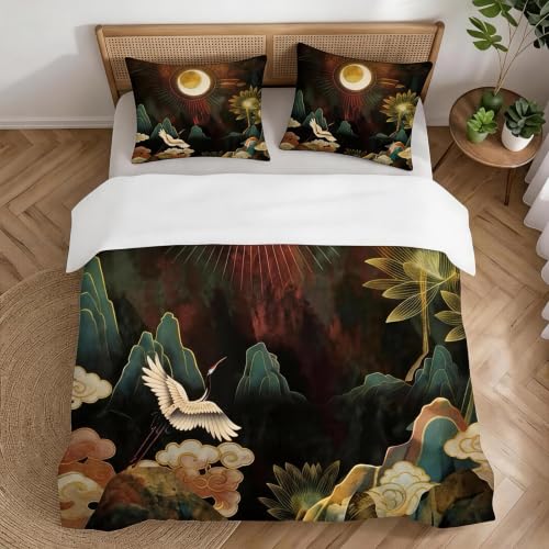 Housse de Couette 90x190 Parure Lit Microfibre Durable Impression 3D Originale Sans Pli - 4