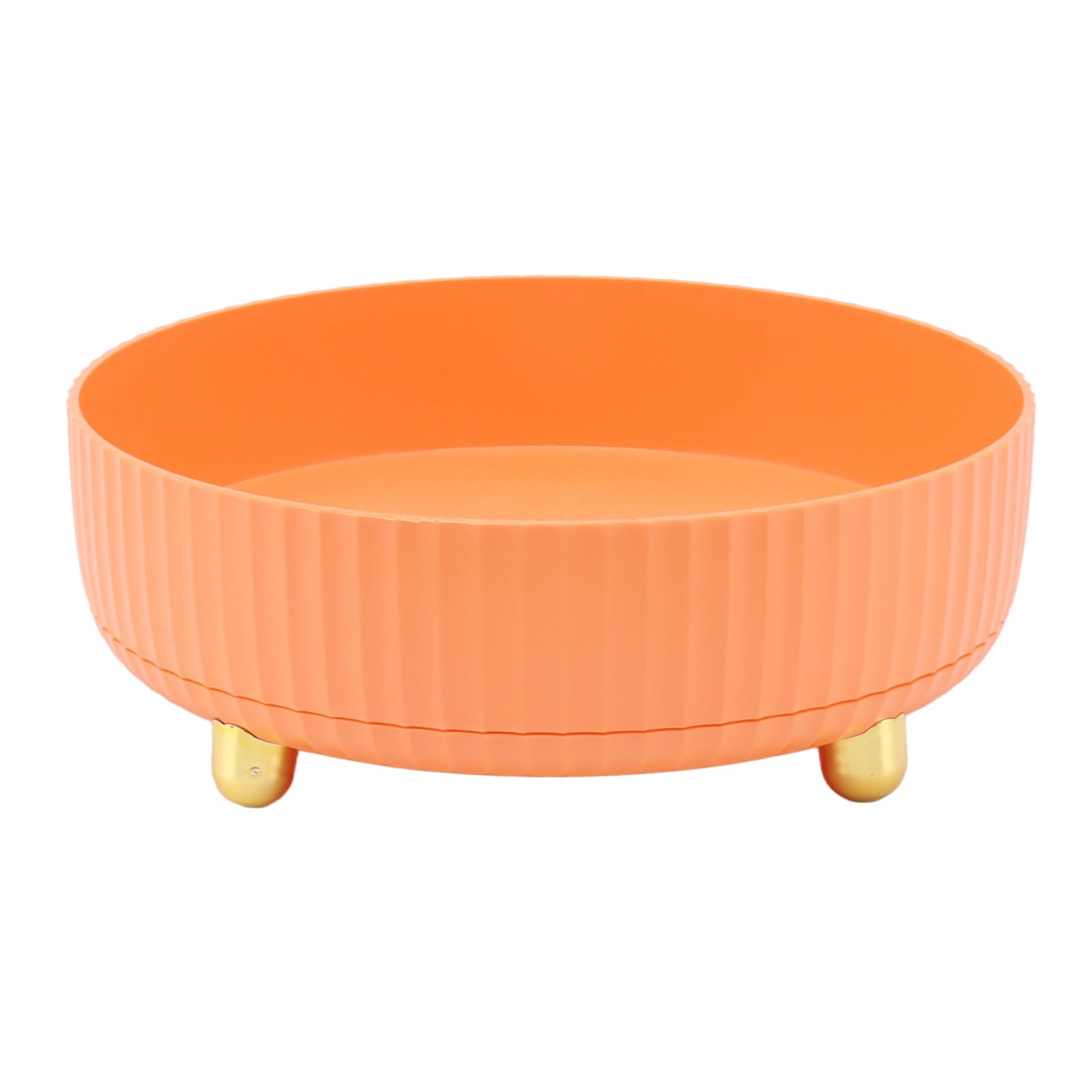 360 Degree Rotating Storage Rack, Makeup Perfume Organizer Tray, Spinning Cosmetics Organizer for Kitchen Cabinet Pantry Small ﻿ (Orange)