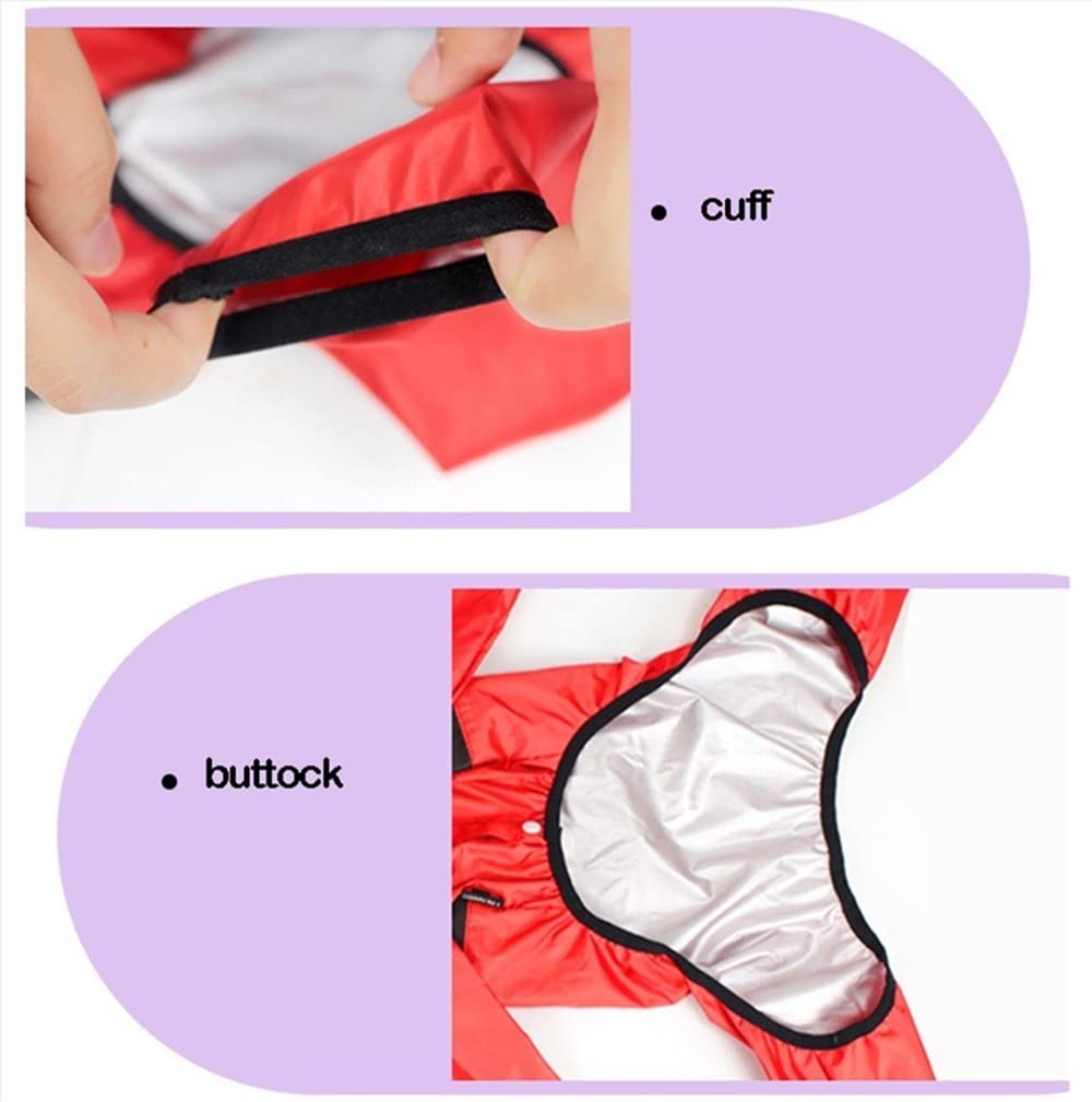 Impermeable para Perros, Mono Impermeable for Perros, Reflectante, Chaqueta con Capucha, Ropa for Exteriores for pequeños, Suministros for Mascotas(Red,XS)