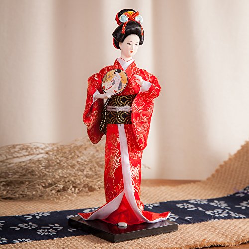 Muñeca oriental japonesa Geisha 9 pulgadas miniatura 2