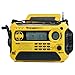 Kaito Voyager Pro KA600 Digital Solar Dynamo Crank Wind Up AM/FM/LW/SW & NOAA Weather Emergency Radio with Alert, RDS & Smart Phone Charger, Yellow