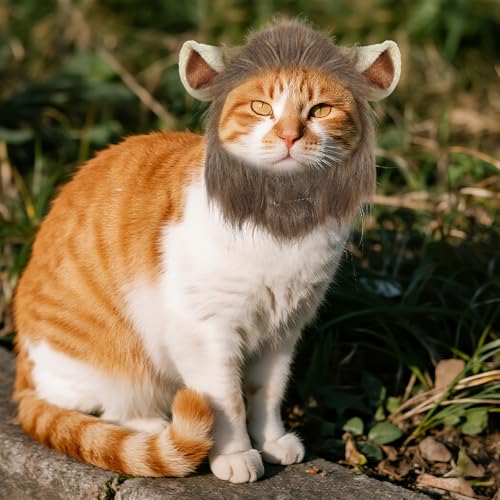 Peluca melena de león para disfraz de perro gato miniatura 7