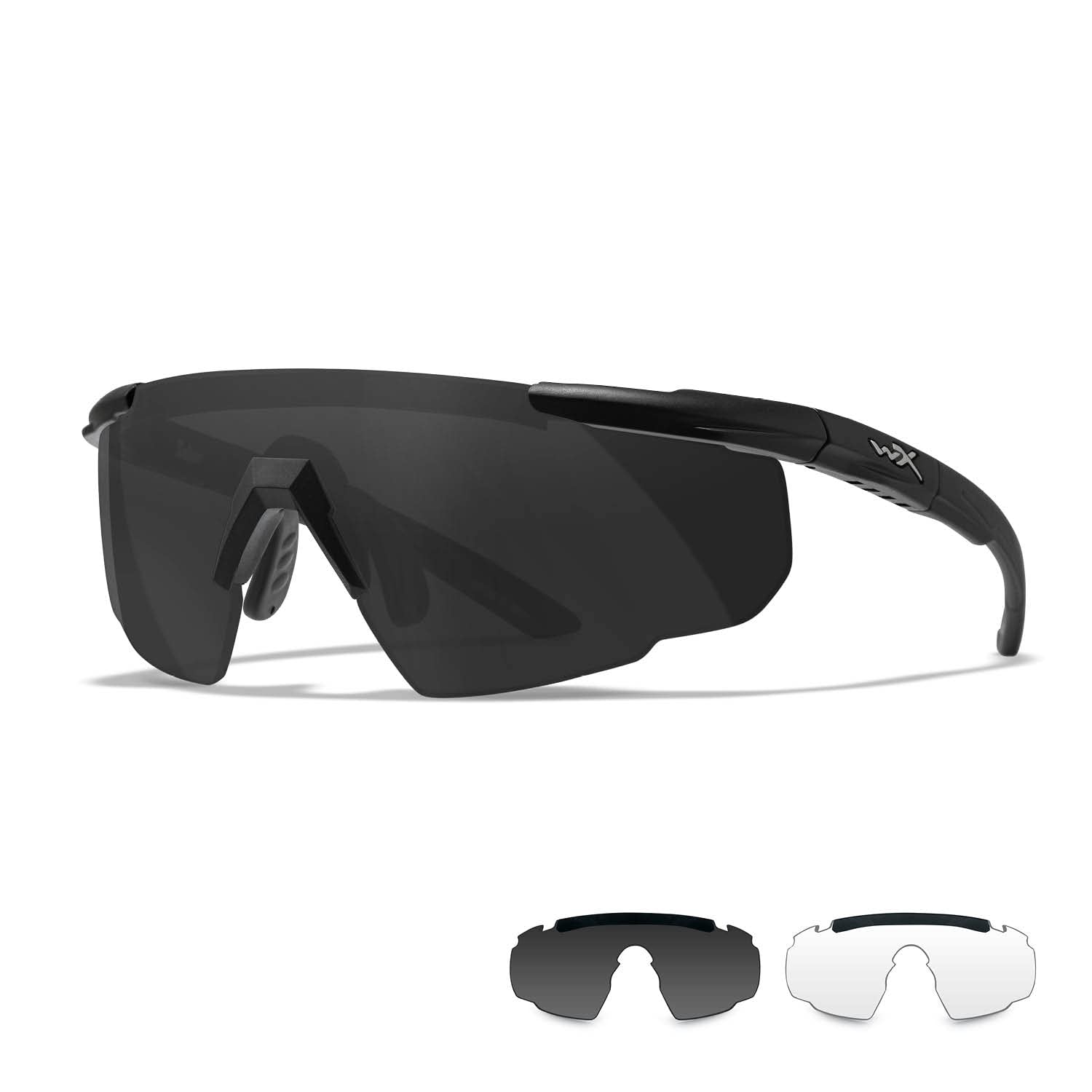 Wiley X | Saber Advanced | Schieأںbrille & Sportbrille Herren | Perfekt als Laufbrille Fahrradbrille & MTB Brille â”‚ 100% UVA/UVB-Schutz | Ideal bei Outdoor-Aktivitأ¤ten Airsoft Rennrad Schieأںen