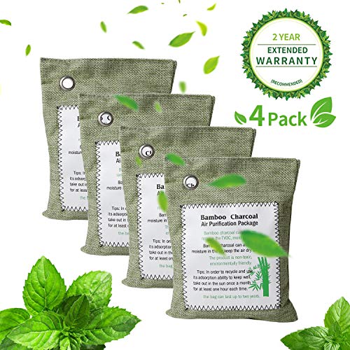 MEYUEWAL Bolsa purificadora de Aire Natural, purificar el Aire y Eliminar el Olor, de bambú Natural, para capturas de carbón