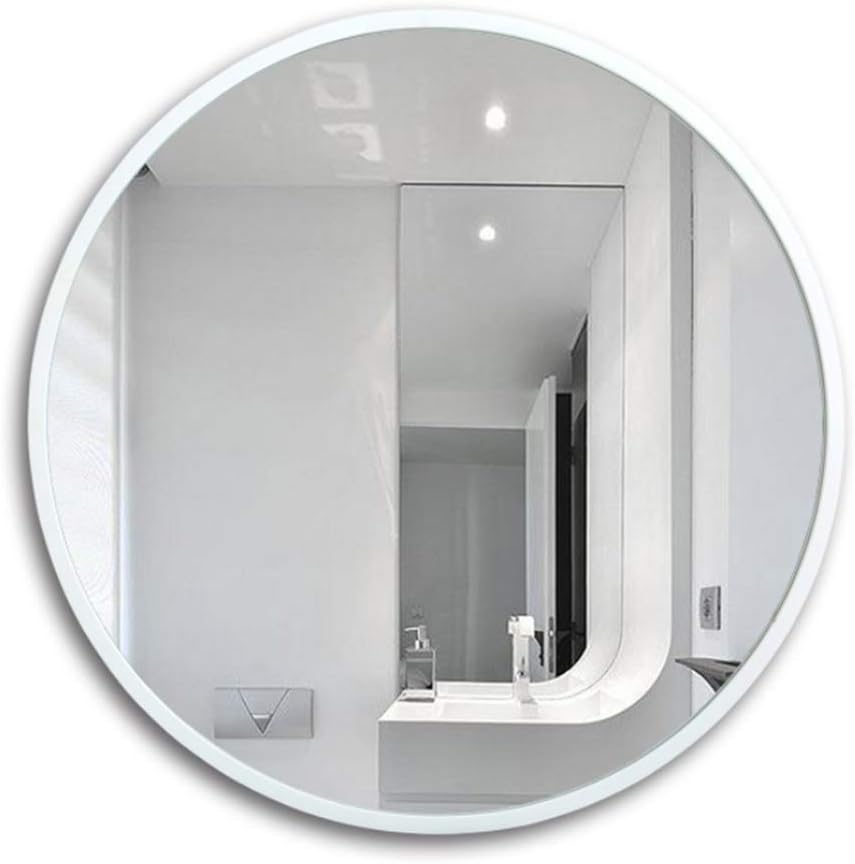 Round Wall-Mounted Bathroom Mirror-Wooden Framed Large Vanity Mirrors Shaving Mirror Magnifying Mirror Shower Make-up Mirror-Bedroom Living Room Hallway（Multiple Sizes）