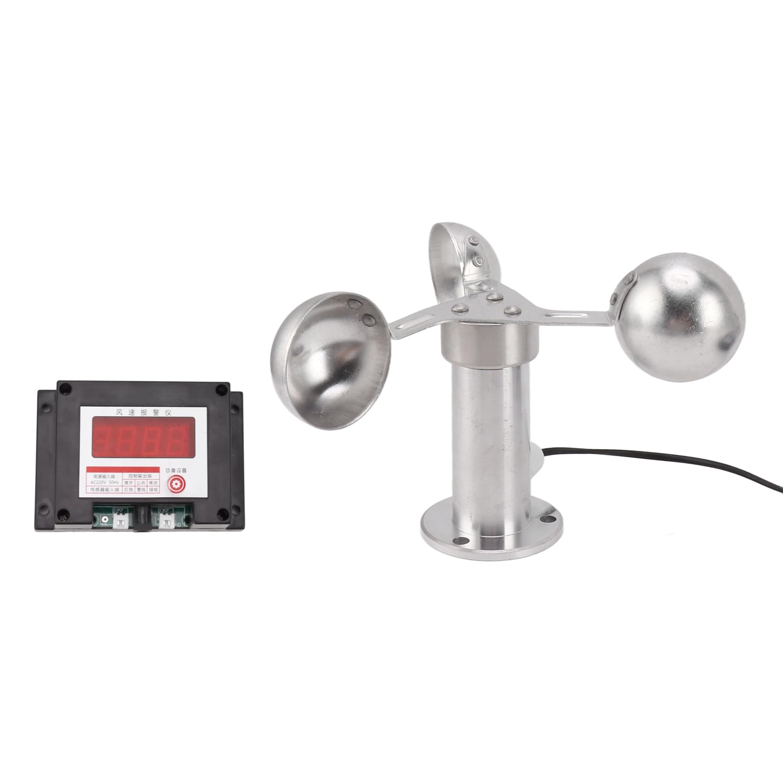 Anémomètre de Grue à Tour, Alarme, Compteur de Vitesse du Vent, Station Météo, Alarme de Vitesse du Vent, 3 Tasses, 220V