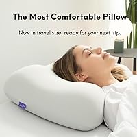 Vista 3 de Cushion Lab Travel Deep Sleep Pillow – Compact Memory Foam Neck Pillow for Sleeping, Portable Pillow for Hotels, Camping, Side & Back Sleepers