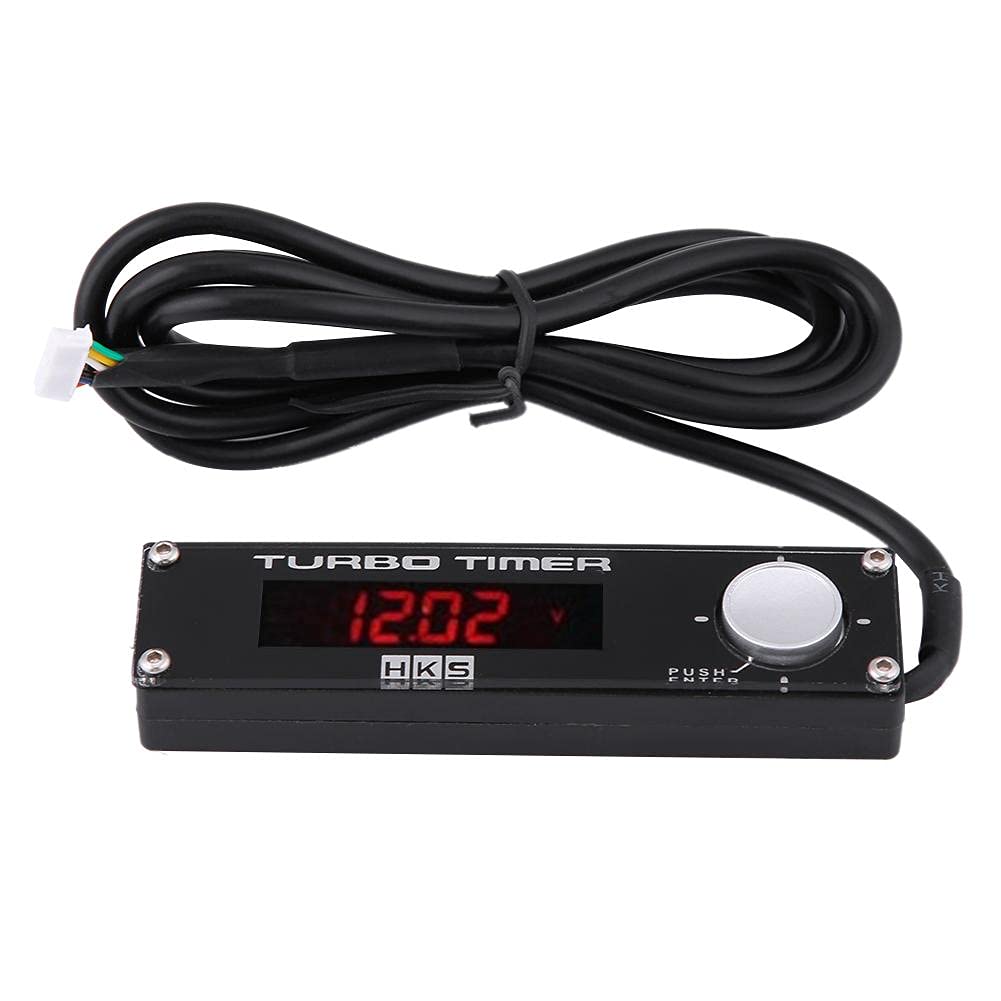 Qiilu Dispositif de minuterie Turbo, moteur universel Auto LED Dispositif de minuterie Turbo Ralentisseur de temps de stationnement LED numérique 41001-AK009 (lumière rouge)
