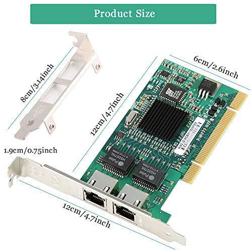 ZEXMTE Gigabit Ethernet PCI Network Controller Card 10/100/1000Mbps Dual Port RJ45 Ethernet Adapter Converter for Desktop PC - Thumbnail 4