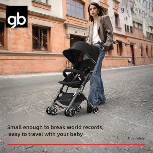 Image of gb Pockit+ All-Terrain, Ultra Compact Lightweight Baby pockit Travel Stroller for Babies & Toddlers, Carry-On Flight Luggage Compliant, Dark Blue