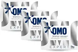 OMO Expert Branco Absoluto, Detergente em Pó para Roupas Brancas, Embalagem com 3 Unidades de 720g