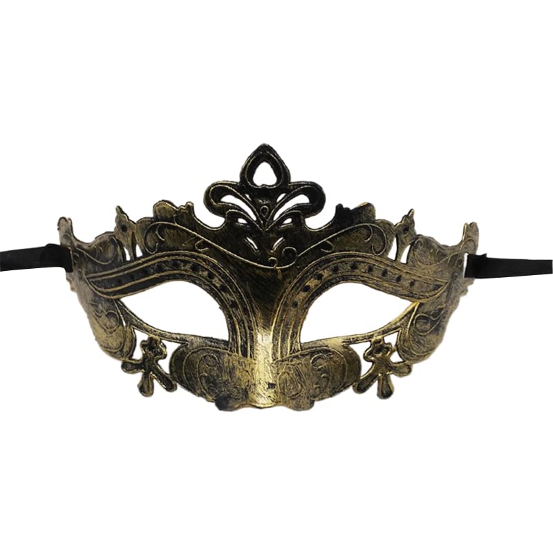 Halloween Eye Mask Metallic Masquerade Mask Half Face Vintage Eye Mask