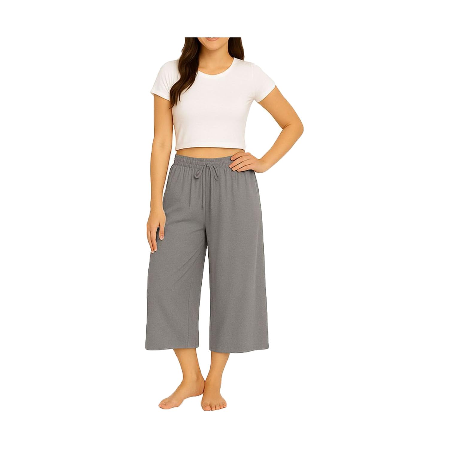 brand flex Womens Loose Fit Capris, 3/4th Capri,Trousers for Womens-picture-39