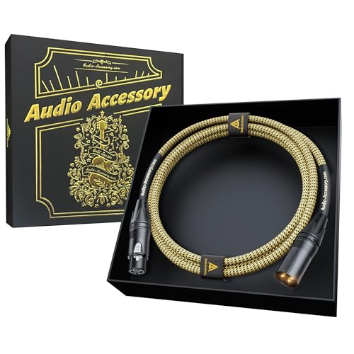 AA AUDIO ACCESSORY Gold Series Star Quad XLR Cables 6.6ft Handmade Mic Cord
