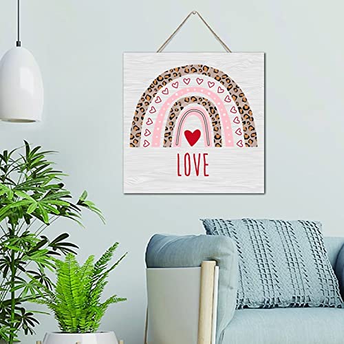 Cadeau de Saint-Valentin pour elle : un tendre message d'amour sur bois suspendu