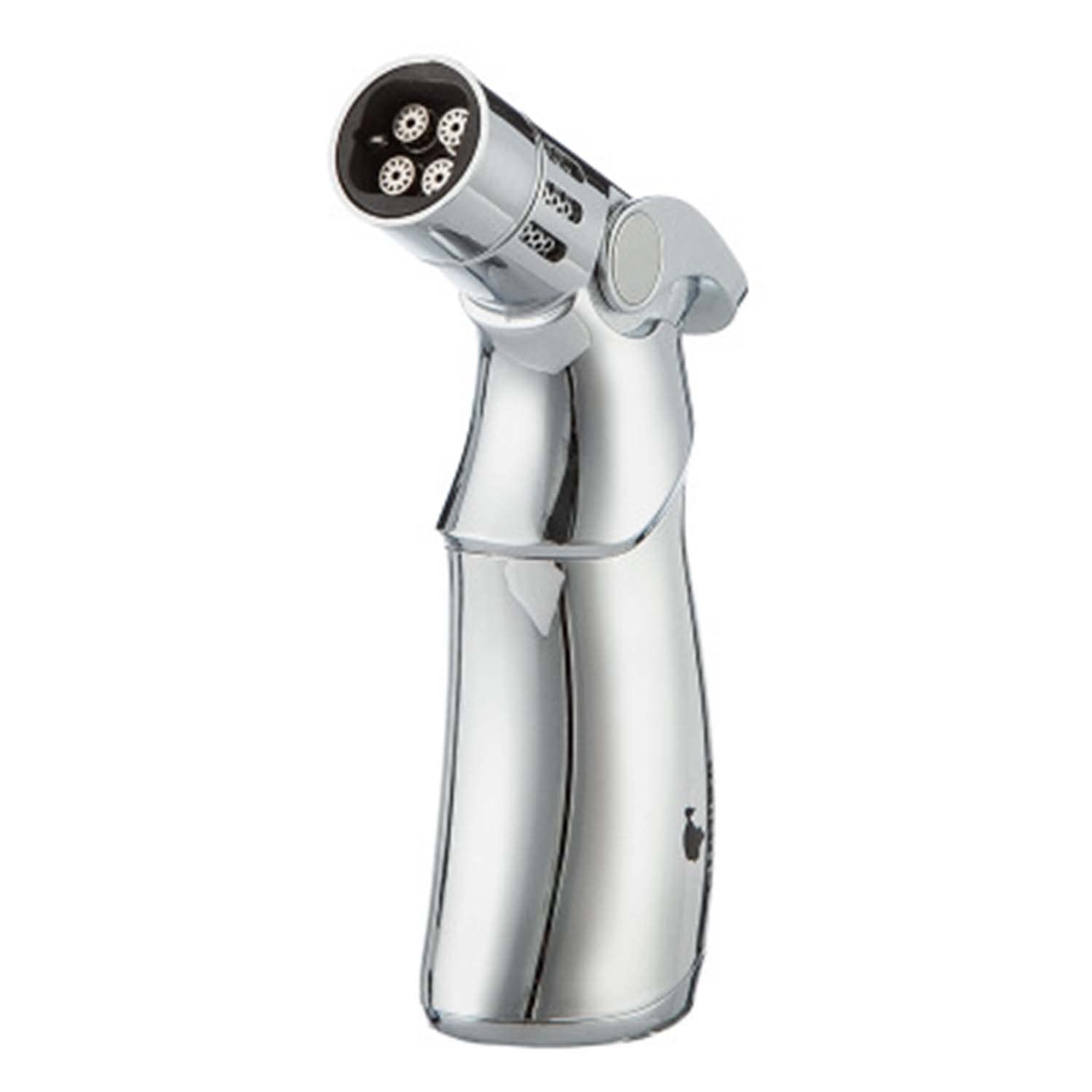 Cigare Briquet Quadruple 4 Jet Flamme Métal Rechargeable Coupe-Vent Torche Au Butane Poignée Ergonomique pour Desserts Crème Brûlée BBQ DIY Soudage (Gaz Non Inclus)