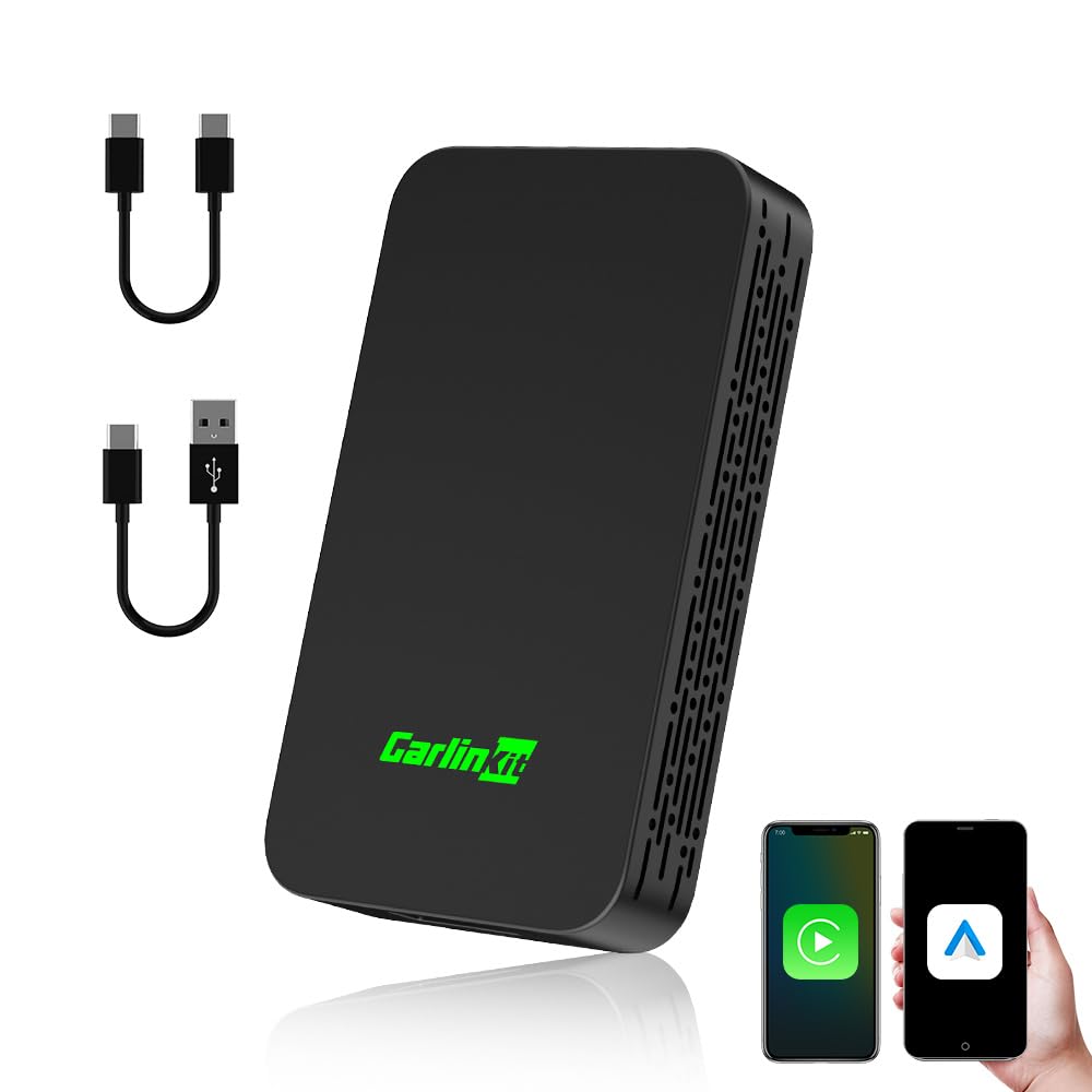 Carlinkit 5.0 Wireless CarPlay Adapter Convert Wired CarPlay & Android Auto to Wireless – Supports auto Connection & Online Upgrades – Easy to Operate & Stable Connection(Black)