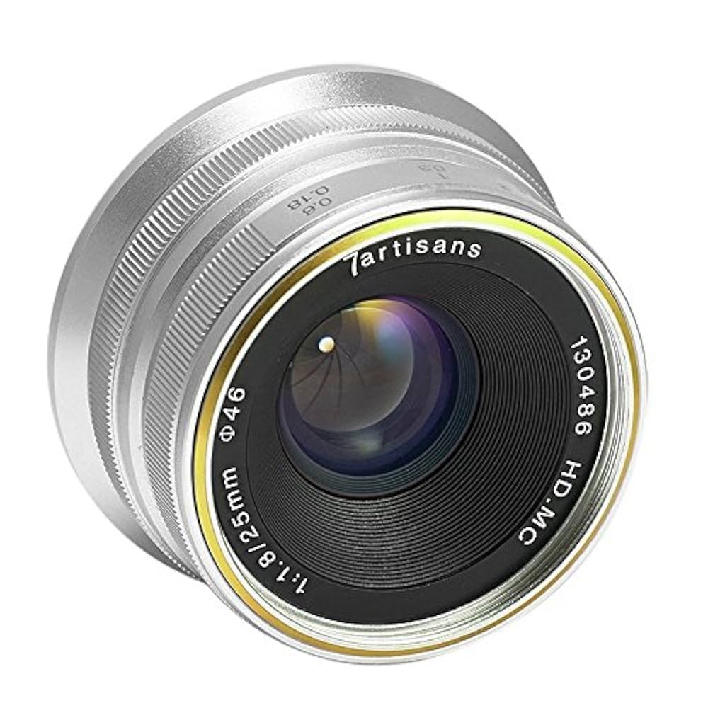 7artisans 25mm F1.8 手動フォーカス 単焦点レンズ 適合機種: ソニー Eマウントカメラ A7 A7II A7R A7RII A7S A7SII A6500 A6300 A6000 A5100 A5 Amazon.co.jp: 7artisans 25mm F1.8 手動フォーカス 単焦点