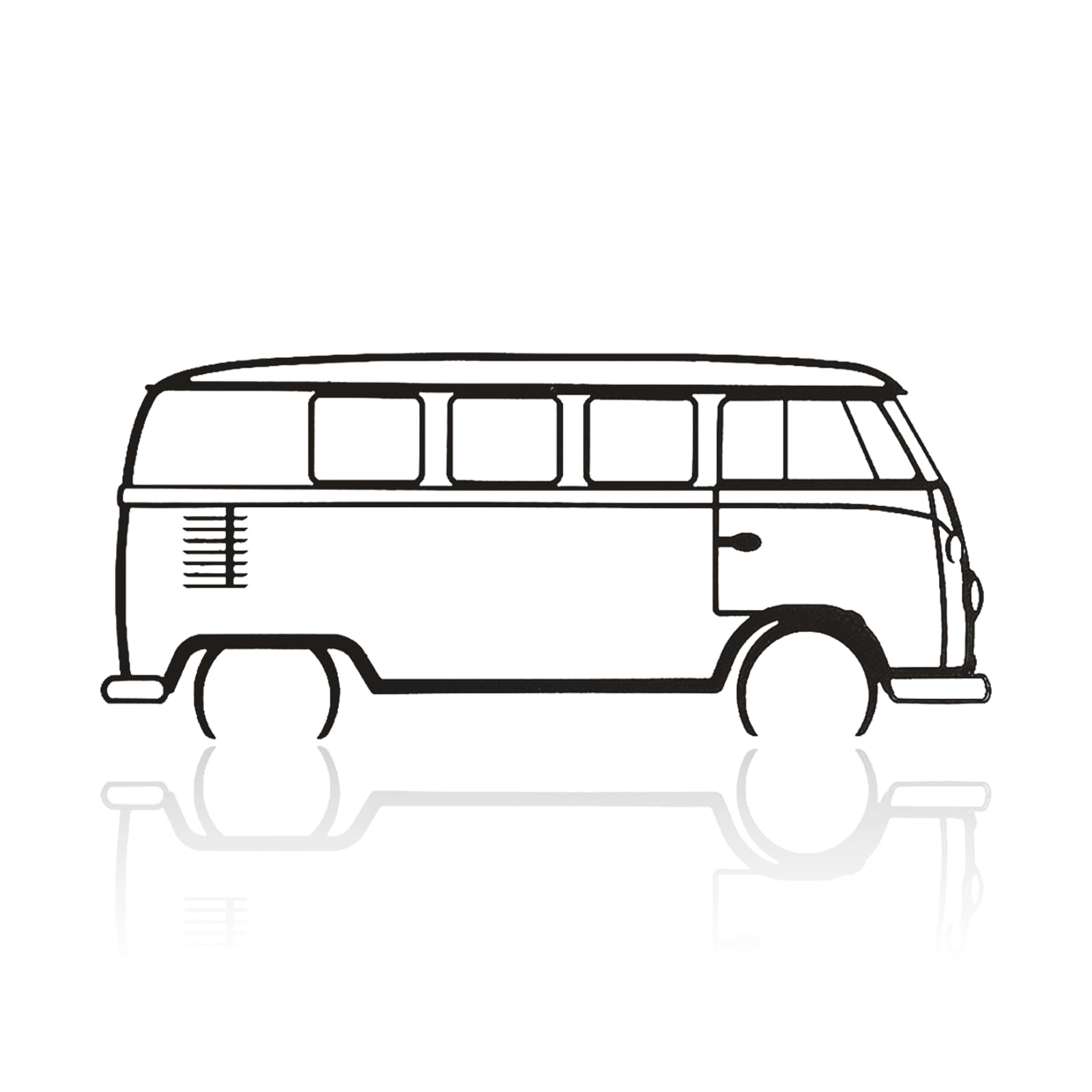 VALINSKY Decoración de pared de metal para coche de negocios, escultura minimalista para garaje, letrero de metal negro para colgar en la pared para sala de estar, dormitorio, oficina en casa,