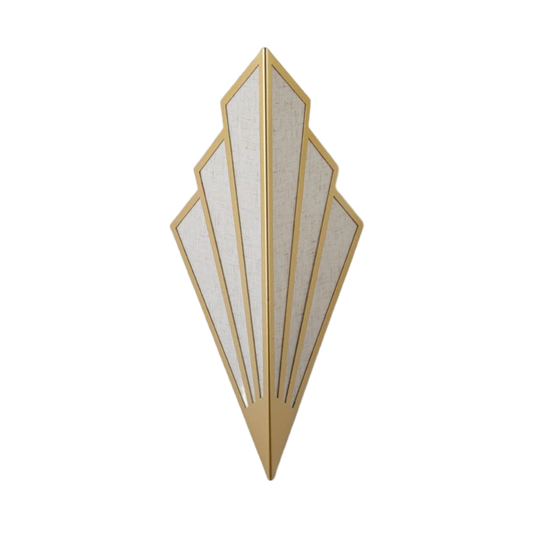 KRIPINC Lampara de Pared Interior Forma Abanico, Aplique Pared Dorado, Luz LED Pared con Portalámparas E14, Aplique Pared Interior Vintage para Salon, Dormitorio, Mesita de Noche, Pasillo, Escaleras