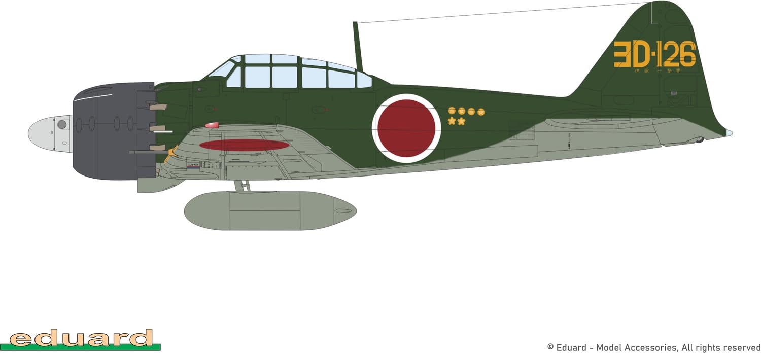 Edualdo EDU82216 1/48 Profi Pack A6M5a Zero War 52 Plastikowa muszla Model samolotu