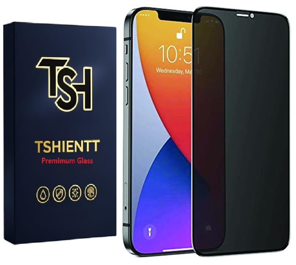 Image of Tempered Glass Screen Protector Compatible for iPhone 12 /12 Pro (Privacy) with Edge to Edge Coverage - Case Friendly, Anti-scratch [Pack of 1] [Privacy]