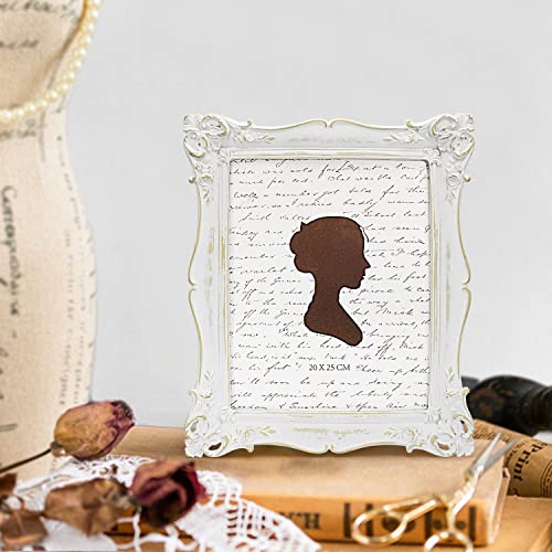 Cadre photo vintage blanc pour décoration murale de salon chic 20x25cm - 7