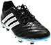 adidas Performance Men's Goletto V FG Soccer Shoe, Black/White/Solar Blue S, 8.5 M US