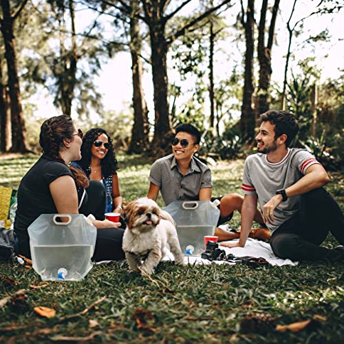NIAVIS Faltbarer Wasserbehälter 2 Stück, Faltbares Tragbares Faltbares Trinkwasser, 5/10L Wasserbeutel Camping Wasserbehälter,Blau Plus Weiß,10LZahlung Für Wasserhahn – Bild 8