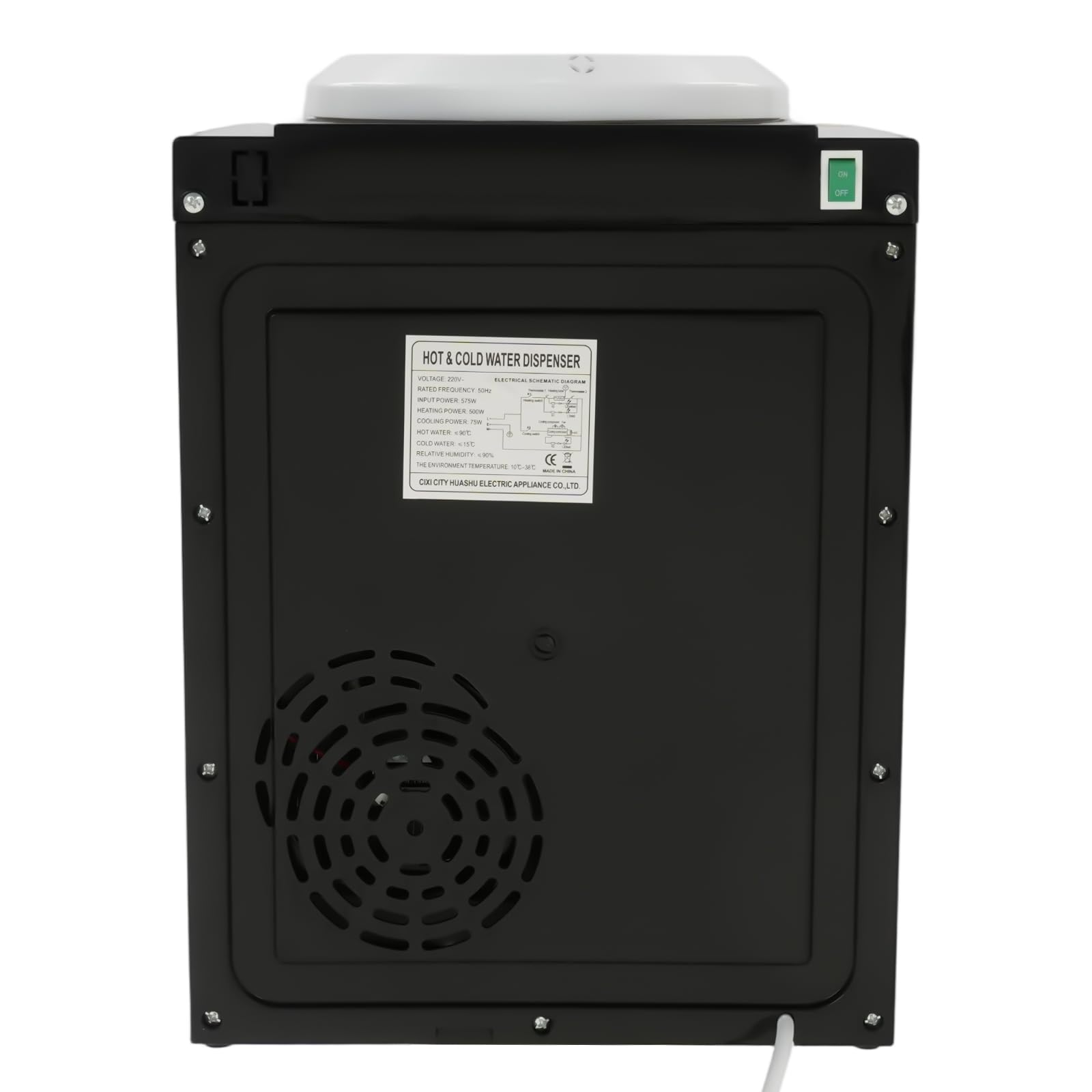 Distributore di acqua da tavolo con funzione di riscaldamento e raffreddamento, dispenser di acqua compatto da 4,5 l, per ufficio e casa, serbatoio in acciaio inox, raffredda a 8 °C, riscalda a 95 °C