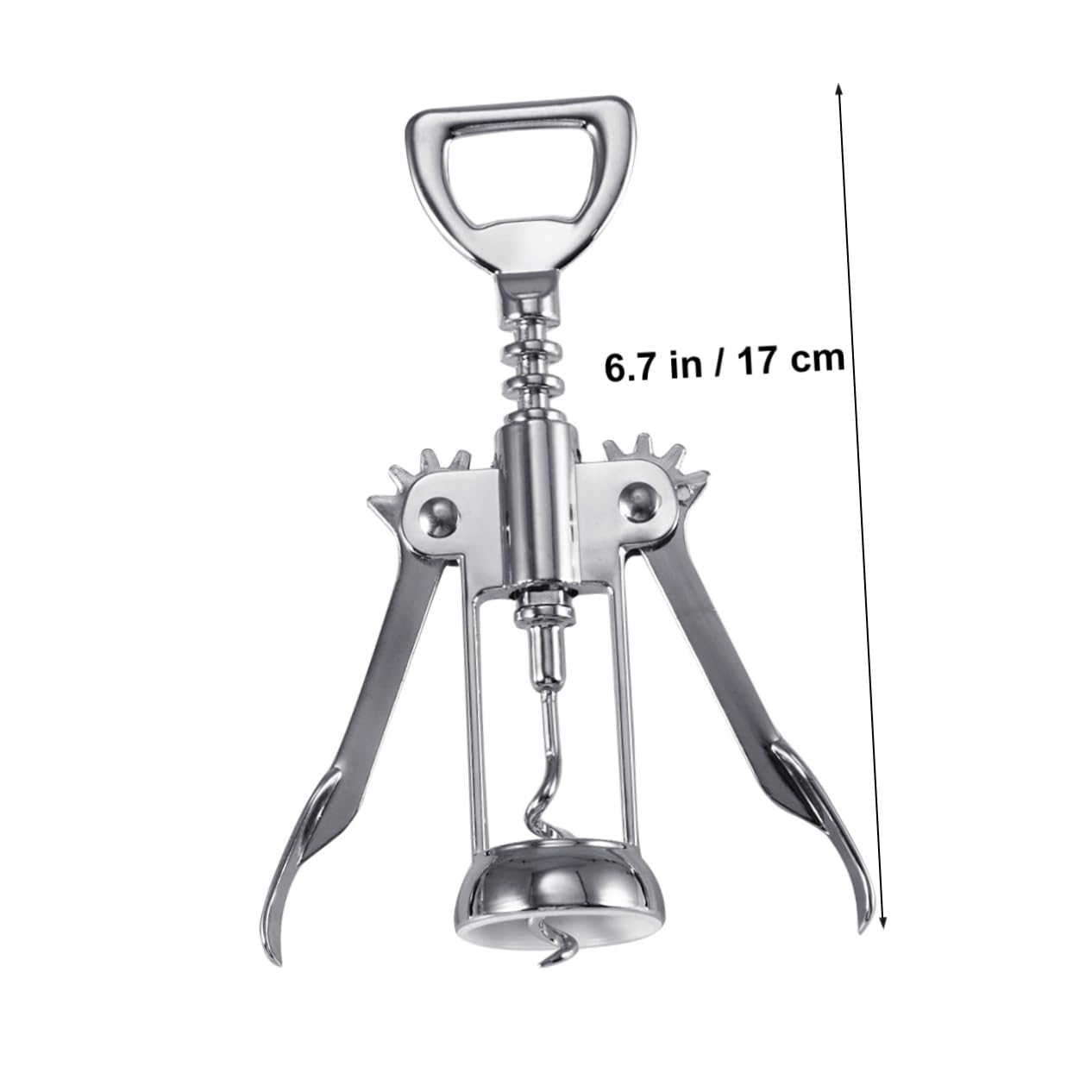 NAMOARLY 16cm Silver Plated Alloy Wine Opener Wine Bottle Opener Coilscrew Bulk Easy