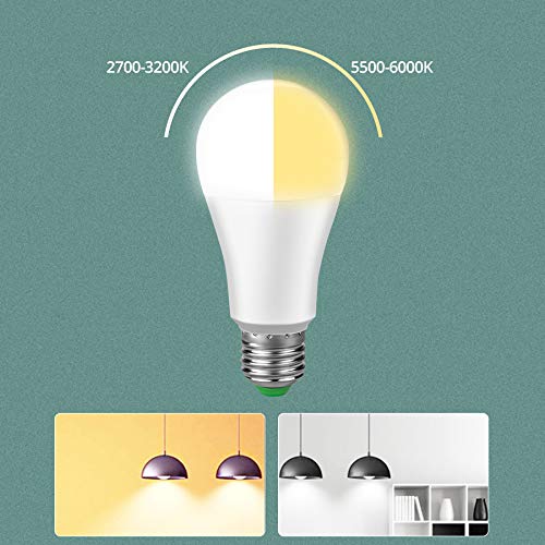 10 szt./zestaw AC85-265V WIFI inteligentna żarówka LED Soundbox B22/E27 15W ciepła biel i zimna biel (kolor : 6500K(Cool White), Rozmiar : B22 15W)