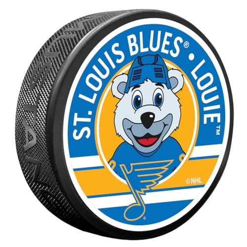 Sports Decor St. Louis Blues Louie Mascot Textured Puck