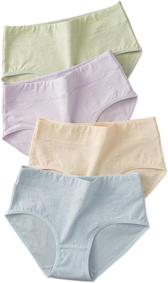 Seamless Cotton Women's Underwear, Breathable Crotch, High Waisted Triangle Pants