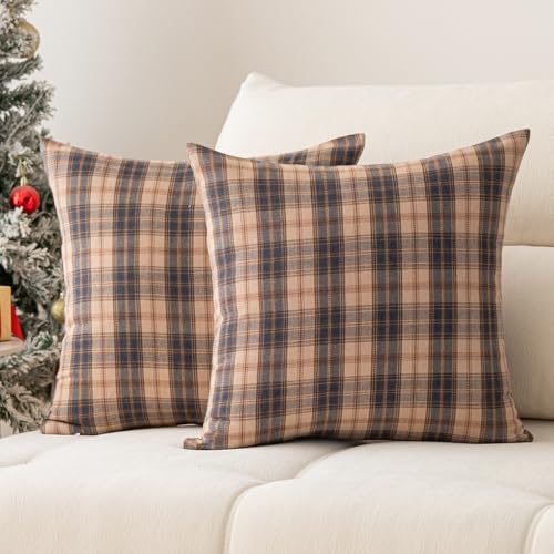 Huierxun Christmas Pillow Covers 18x18 Set of 2, Christmas Decorations