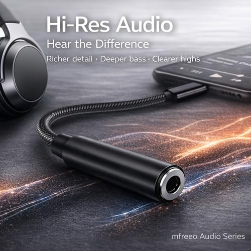 USB C to 3.5mm Audio Adapter, Type C to Aux Headphone Jack, Plug and Play, Supports Calls & Music, Compatible with iPhone 15 16 17, Samsung Galaxy S25 S24 S23, MacBook, iPad, Pixel - Black - Image 5