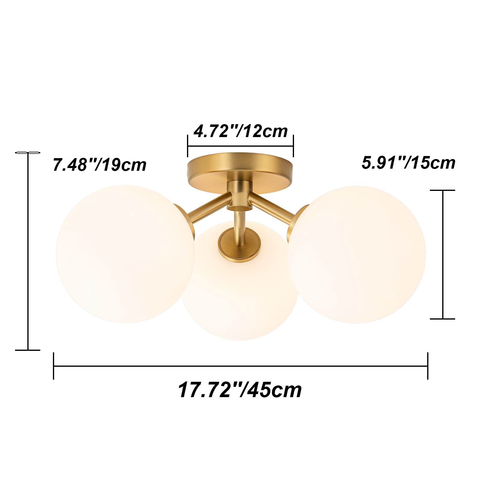KANADEMONO Gold × Glass Ceiling Light 3 KANADEMONO Gold × Glass Ceiling Light 3 KANADEMONO Gold