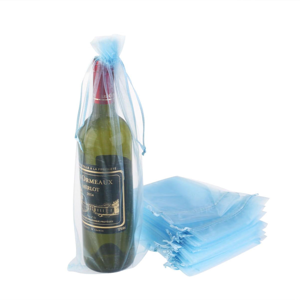 Bolsa de regalo de vino de vacaciones y comuniones con cierre ajustable 8