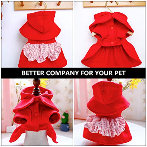 UKCOCO CÃ£o Natal Vestido Quente Inverno Ponto Cachorrinho Vestido Roupas Trajes de Uma PeÃ§a Roupa