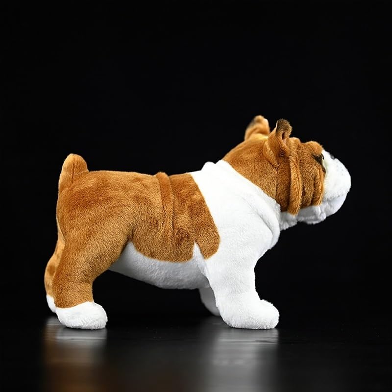MZICXV Englische Bulldogge Simulation Puppe Stehender Hund Plüsch Spielzeug 28CM