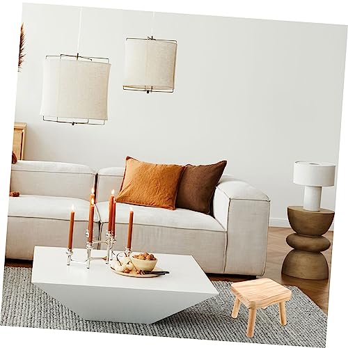 Madera pequeño desmontable para interiores taburete elegante 3