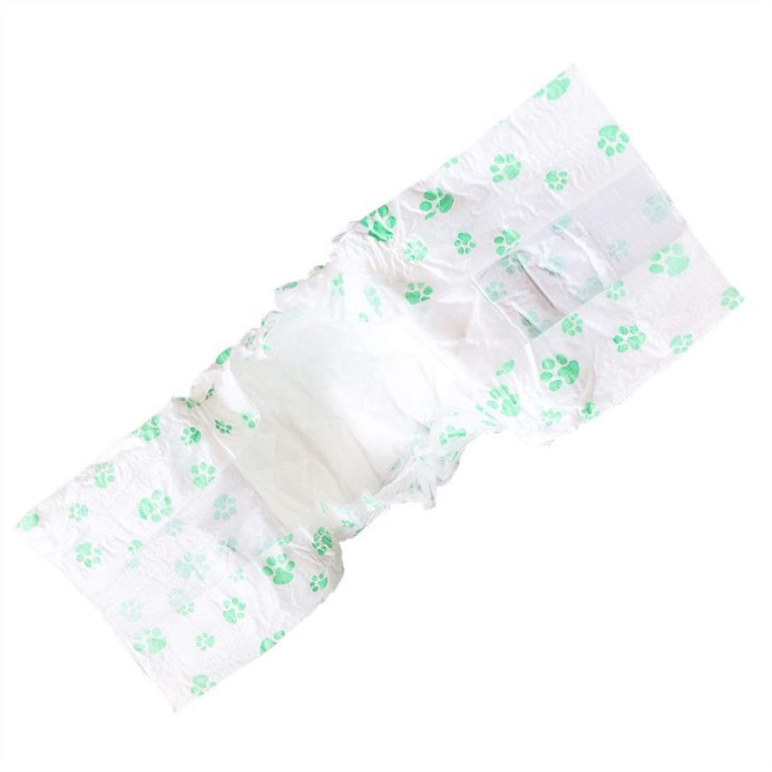 Pañales Desechables Desechables para Perros Pañales para Mascotas 12 Hojas Espesar Agua Absorber Pañales para Incontinencia de Perros