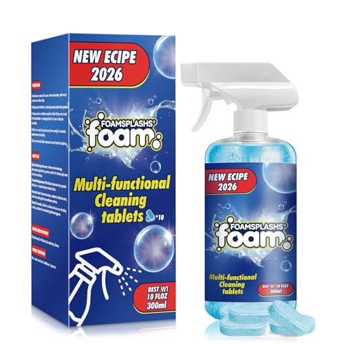 Multi-Purpose Cleaning Tablets,2026 New Upgrade, Multi-Purpose Cleaning Spray, 10x Clean Tablets and Bottle Spray, Mix with Warm Water, All Kinds of Surface to Clean (10 Fl Oz (Pack of 1), Unscented)