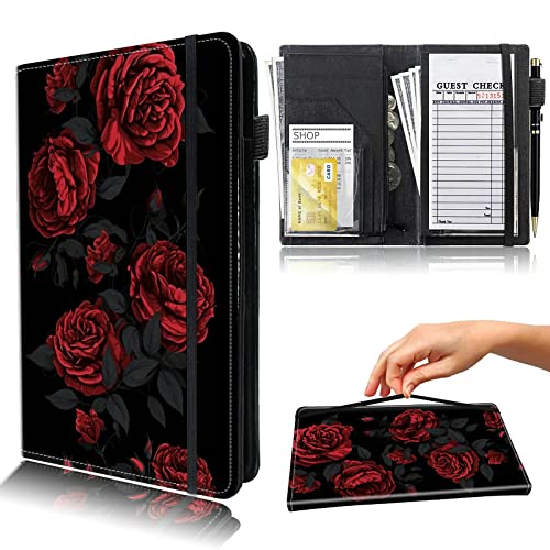 Rossy Server Books for Waitress & Waiter 9 x 5 �C���` ���z �t�@�X�i�[�|�P�b�g�t�� �Ԃ��o�� �f�U�C�� �u�b�N���b�g ���킢�� �E�F�C�g���X �u�b�N �T�[�r���O�u�b�N �}�l�[�|�P�b�g11�t�� �T�[�o�[�G�v��