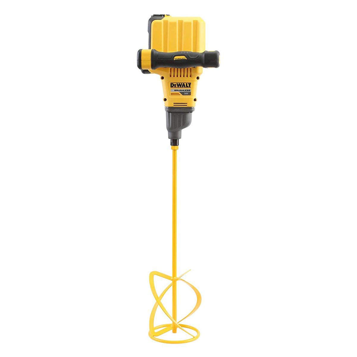DEWALT Malaxeur à Palette XR FLEXVOLT 54 V Sans Fil - Sans Batterie Ni Chargeur - Pour les Applications de Mélange de Plâtre, Enduit, Epoxy - 5 Vitesses Variables - Conception à 2 Poignées DCD240N-XJ
