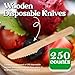 Perfect Stix - PS Wooden Knife 250CT Green Knive 158-250ct Disposable Wooden Knives (Pack of 250) 2