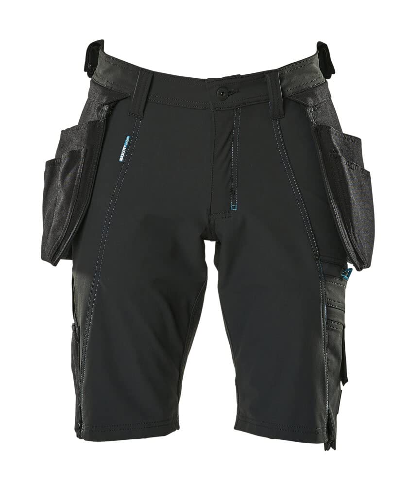 Mascot 17149-311-09 Advanced Cordura Ultimate Stretch Geringes Gewicht Shorts mit Hängetaschen, Schwarz, C52 Größe