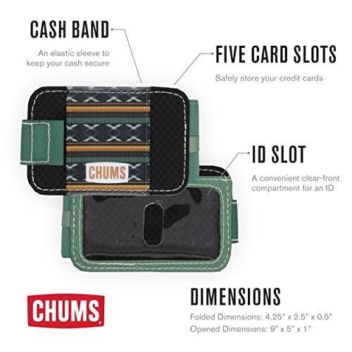 Chums Bandit Unisex-Adult Bi-Fold Polyester Wallet – Slim Reversible Card, Id And Money Holder (Orange/Tan/Navy), Magenetic #TOP5
