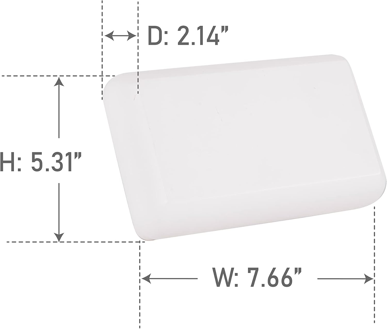 Craftmade CH1000-W Builder Rectangular Door Chime, 8"H x 7"W x 2"D, White